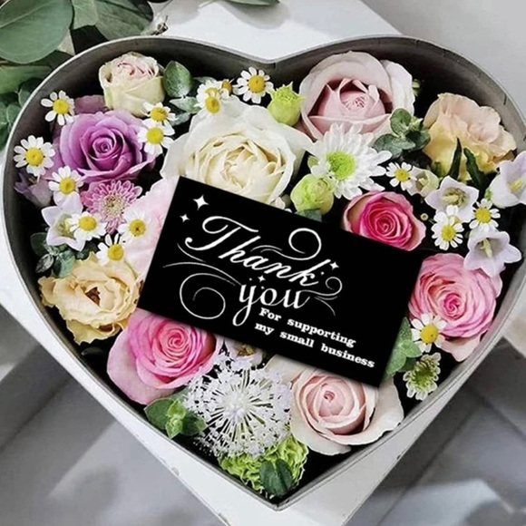 50 Thank You Multi 6 Designs Insert Cards - Picture 5 of 7